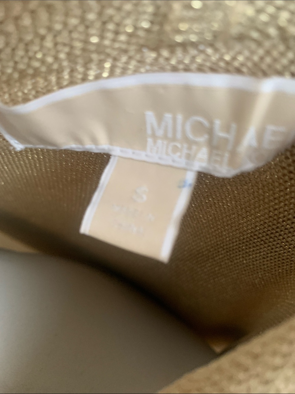 MICHAEL Michael Kors Metallic Gold Knit Hoodie Sweater - Picture 6 of 6